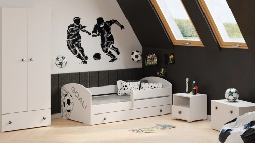 Детская кровать LUK с ящиком 140x70 football