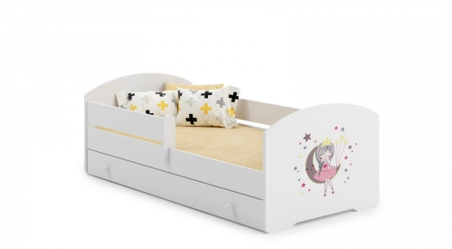 Bērnu gulta LUK ar atvilktni 140x70 Sleeping princess