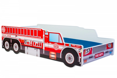 Детская кровать с рамой Car 160x80 Fire engine