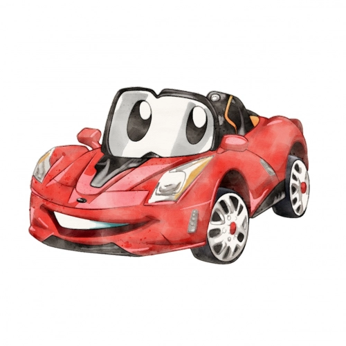 Детская кровать LUK с ящиком 140x70 Racing car