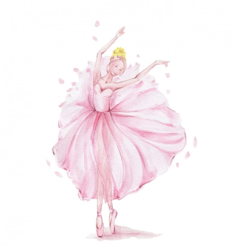 Детская кровать LUK с ящиком 160x80 Princess in a crown