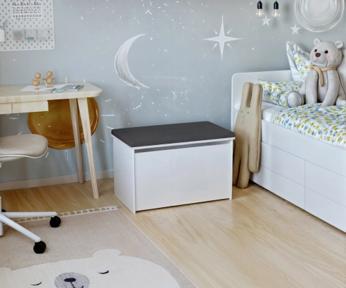 Bērnu rotaļlietu kaste DARIA graphite panel