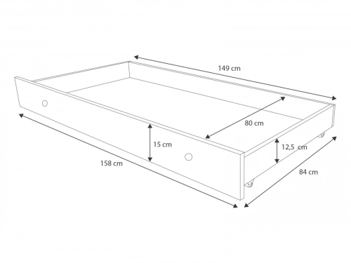Двухместная кровать LUK 160x80 Cat