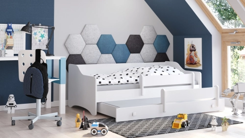 Двуспальная кровать ERYK II 160x80 - белые ручки