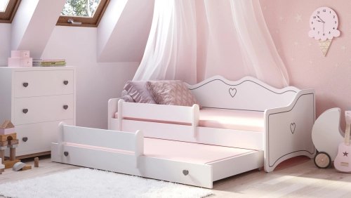 Детская двойная кровать Emma II 160x80 grey