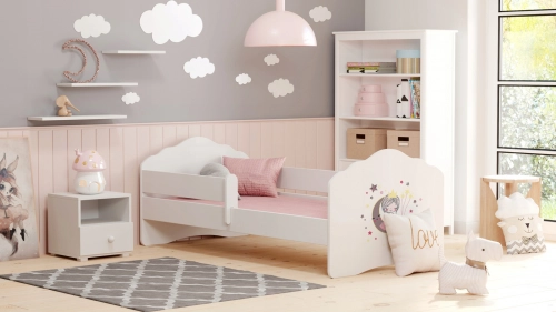 Bērnu gulta FALA ar drošības barjeru 140x70 Sleeping princess