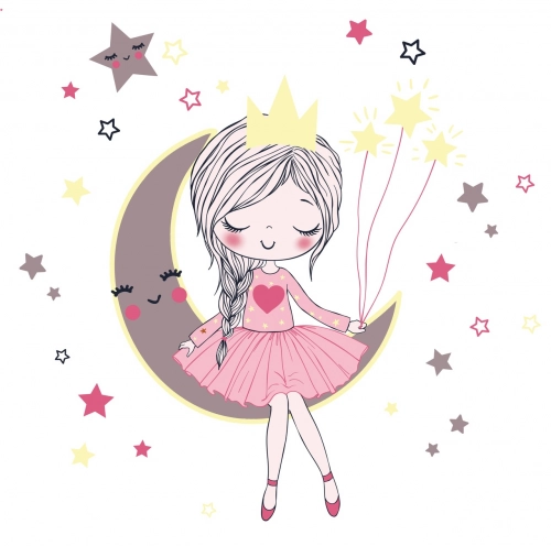 Детская кровать LUK 160x80 с бортиками Sleeping princess