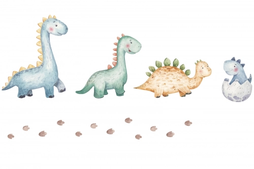 Bērnu gulta LUK 140x70 ar aizsargbarjeru Dinosaurs