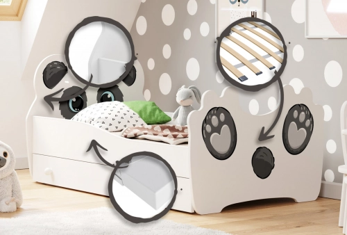Детская кровать Panda 140x70 с ящиком