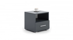 Naktsskapītis EMI grey - handle aluminium