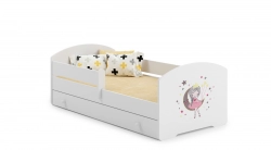 Детская кровать LUK с ящиком и матрасом 160x80 Sleeping princess