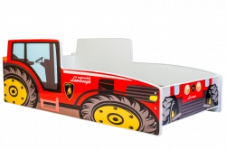 Детская кровать с матрасом Car 160x80 Красная