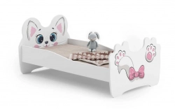 Детская кровать Pink Cat 140x70 с матрасом