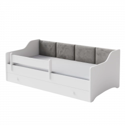Кровать для детей Erik 160x80 белая panel grey