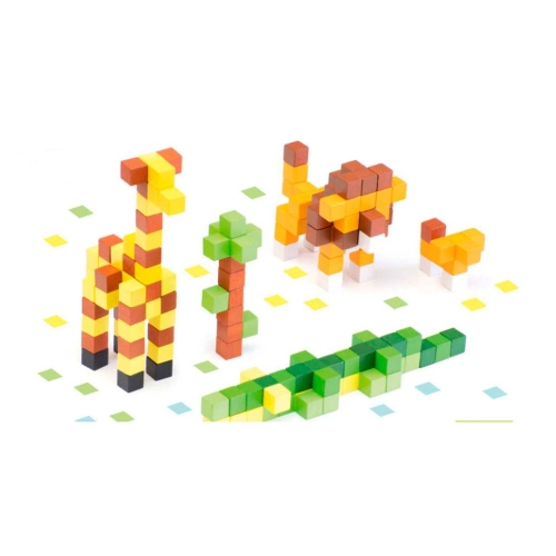 Koka mozaīkas 3D koka konstruktors Cubika World "Āfrika"