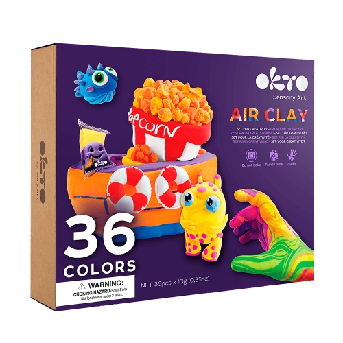 Radošais komplekts Air clay Modelēšanas masas - komplekts 36 krāsas