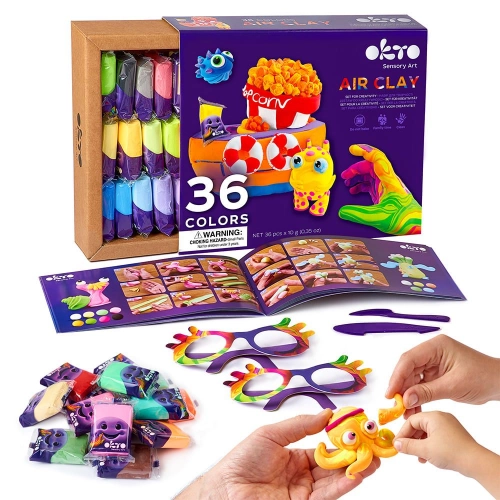 Radošais komplekts Air clay Modelēšanas masas - komplekts 36 krāsas