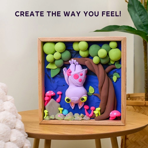 Radošais komplekts Air clay Modelēšanas masas komplekts Little Worlds Bat