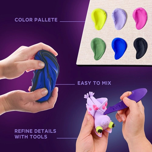 Radošais komplekts Air clay Modelēšanas masas komplekts Little Worlds Bat