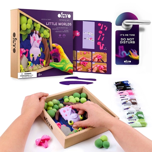 Radošais komplekts Air clay Modelēšanas masas komplekts Little Worlds Bat