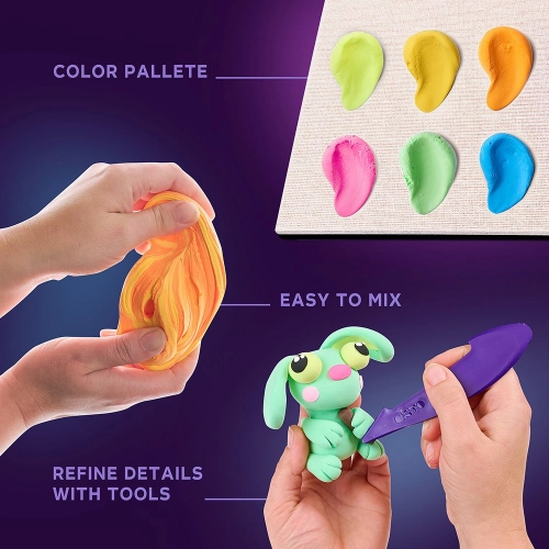 Radošais komplekts Air clay Modelēšanas masas komplekts Little Worlds Bunny Moon