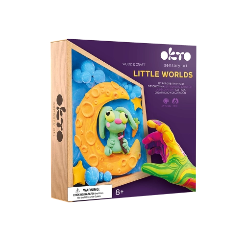Radošais komplekts Air clay Modelēšanas masas komplekts Little Worlds Bunny Moon