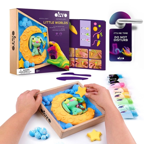 Radošais komplekts Air clay Modelēšanas masas komplekts Little Worlds Bunny Moon