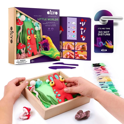 Radošais komplekts Air clay Modelēšanas masas komplekts Little Worlds Mommy Troll