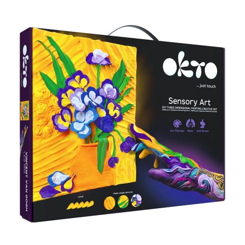 Radošais komplekts Modelēšanas masas - 3D glezna Irises (30*40 cm)