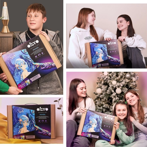 Radošais komplekts Modelēšanas masas - 3D glezna MANGA Ūdens (29*29 cm)