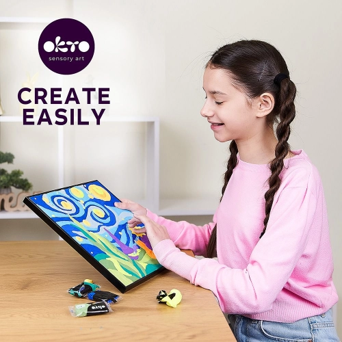 Radošais komplekts Modelēšanas masas - 3D glezna Mazais Princis Nakts(30*30 cm)