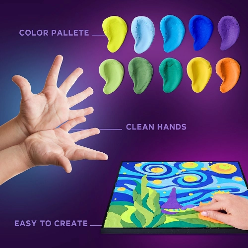 Radošais komplekts Modelēšanas masas - 3D glezna Mazais Princis Nakts(30*30 cm)