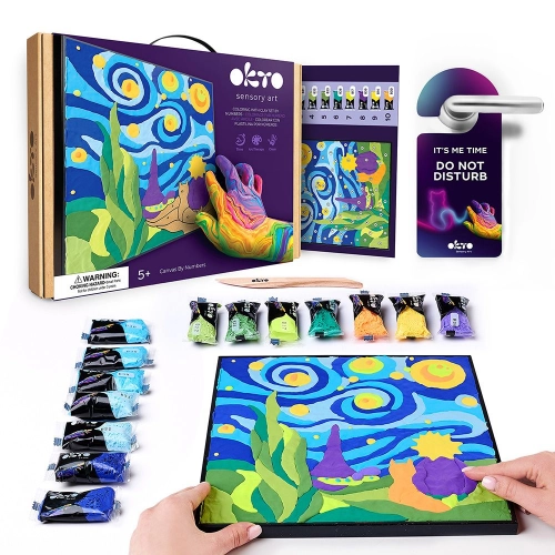 Radošais komplekts Modelēšanas masas - 3D glezna Mazais Princis Nakts(30*30 cm)