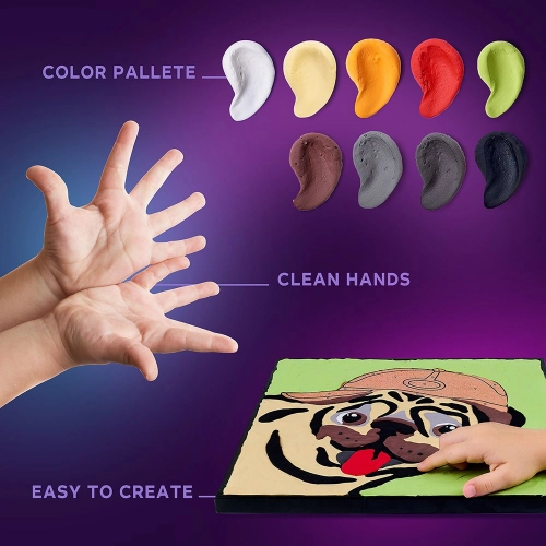 Radošais komplekts Modelēšanas masas - 3D glezna Mopsis (30*30 cm)