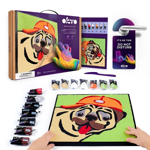 Radošais komplekts Modelēšanas masas - 3D glezna Mopsis (30*30 cm)