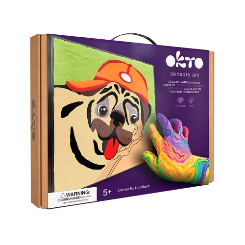 Radošais komplekts Modelēšanas masas - 3D glezna Mopsis (30*30 cm)