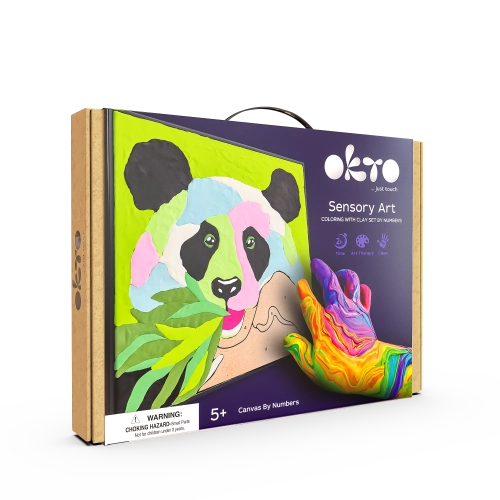 Radošais komplekts Modelēšanas masas - 3D glezna Panda (30*30 cm)