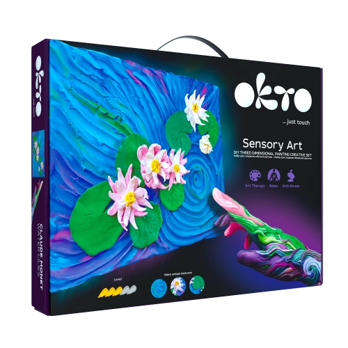 Radošais komplekts Modelēšanas masas - 3D glezna Water lillies (30*40 cm)