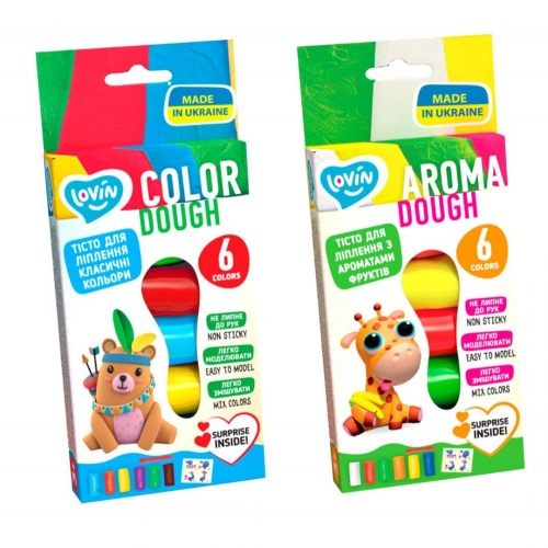 Набор для креатива Тесто для лепки Play Dough - Aroma 6 цветов 210 g.