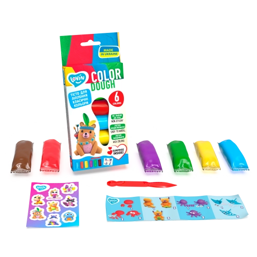 Набор для креатива Тесто для лепки Play Dough - Aroma 6 цветов 210 g.