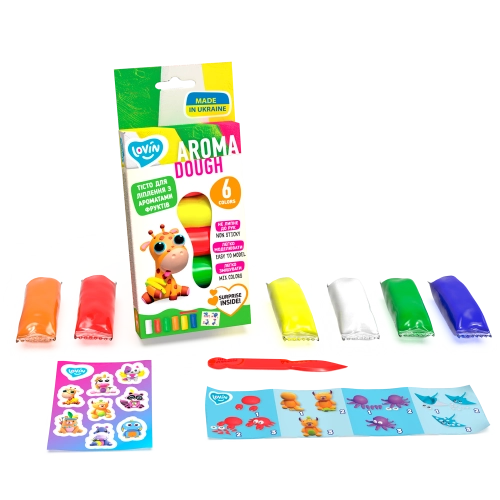 Набор для креатива Тесто для лепки Play Dough - Aroma 6 цветов 210 g.