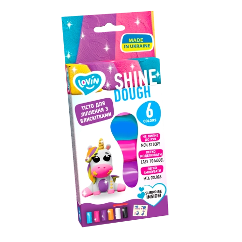 Radošais komplekts Modelēšanas mīkla Play Dough - Shine Asorti 6 krāsas