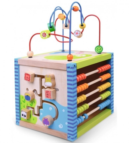 Attīstošais koka kubs-šķirotājs XL SunBaby E01.072.0.1 [A]