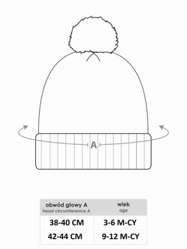 Cepure ar kokvilnas oderi un sitinājumu CZZ-0509 38-40 cm
