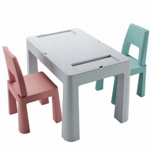 Galdiņš+2 krēsliņi TEGGI MULTIFUN grey/old rose/turqoise TI-011-174