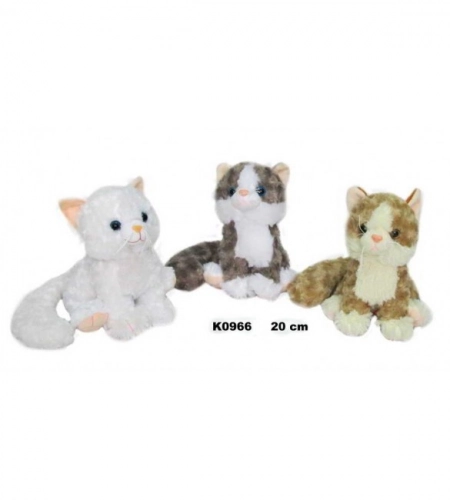Kaķītis 20 cm ar skaņu (ņaud) K0966