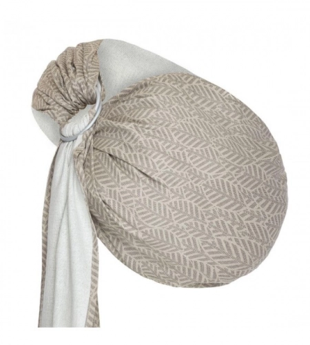 Lakats-slings HUG ME Zaffiro beige leaves CHK-033