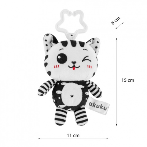 Plīša rotaļlieta KITTEN black&white A0658
