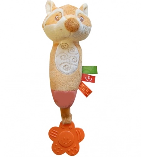 Rotaļlieta ar pīkstuli un zobu graužamo FOX ZW-13 BoboBaby