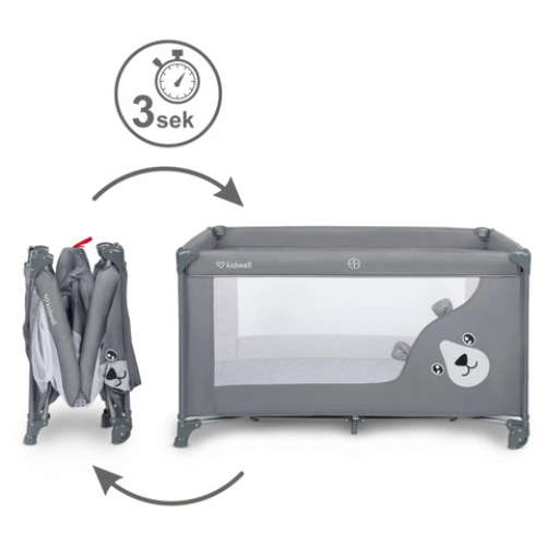 Saliekamā gulta BLISSY BASIC grey Kidwell
